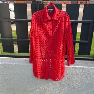 Red Eyelet Women's Jacket